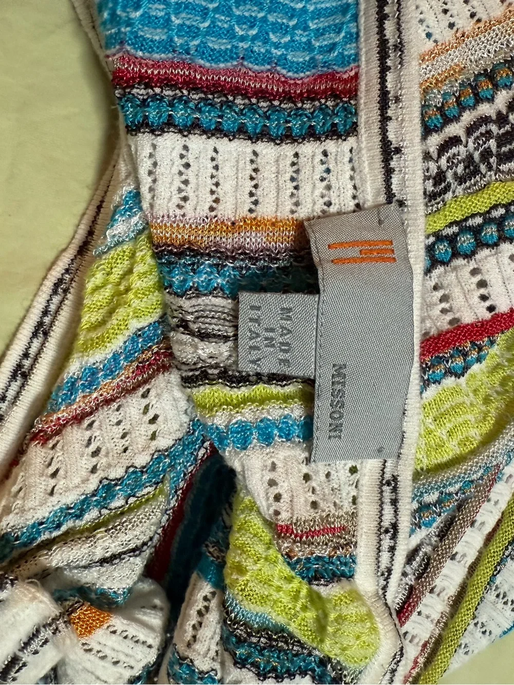 Missoni. Striped Multicolor Crochet Midi halter dress. Size small. - Picture 3 of 3